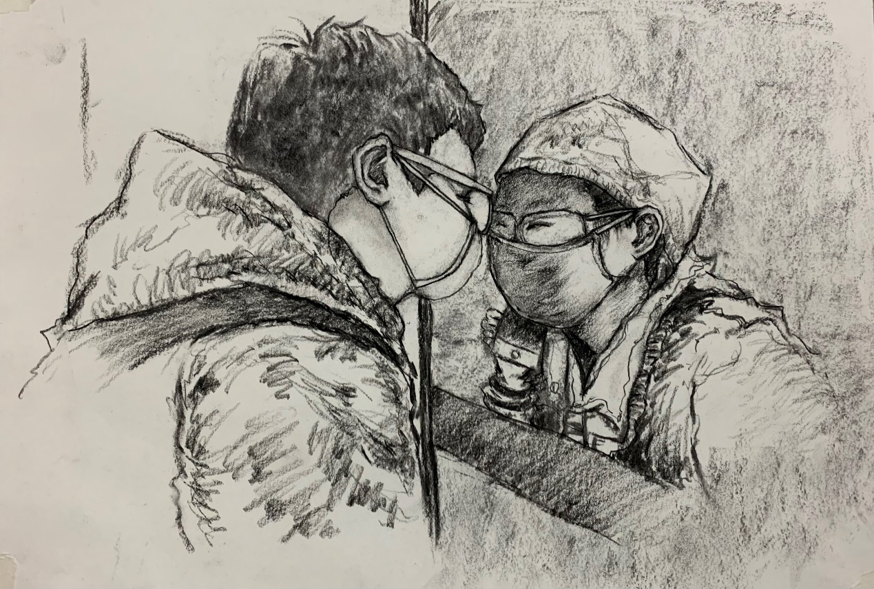 艺术学院第十六届现场书画大赛"抗击疫情"主题作品